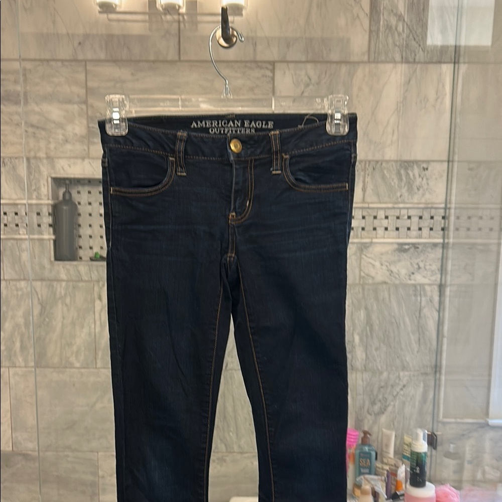 American Eagle Outfitters Women's Dark Blue Jeans